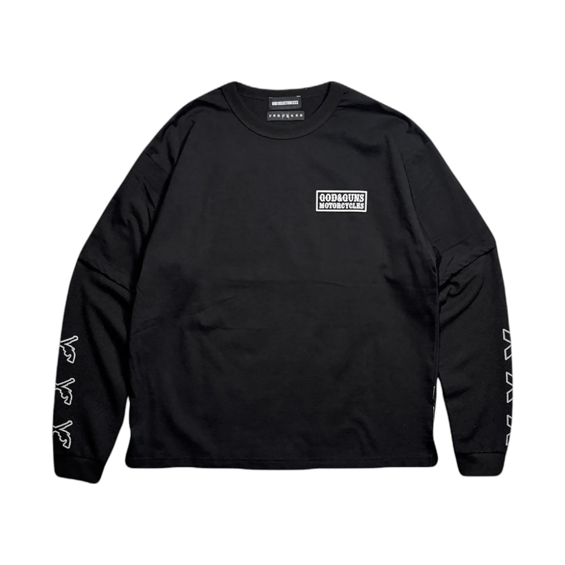 [GOD SELECTION XXX]TRIPLE GUNS EMBLEM LAYERED T-SHIRT (GX-S26-RCS-02)