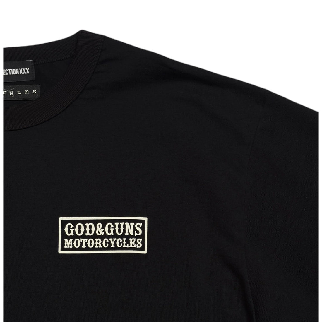 [GOD SELECTION XXX]TRIPLE GUNS EMBLEM LAYERED T-SHIRT (GX-S26-RCS-02)