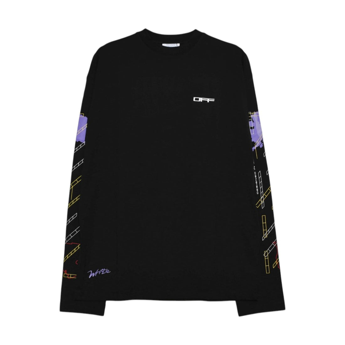 [Off-White]ARCHIGEOGRAPHY ARROW SKATE L/S TEE(OMAF26-RTW0092)
