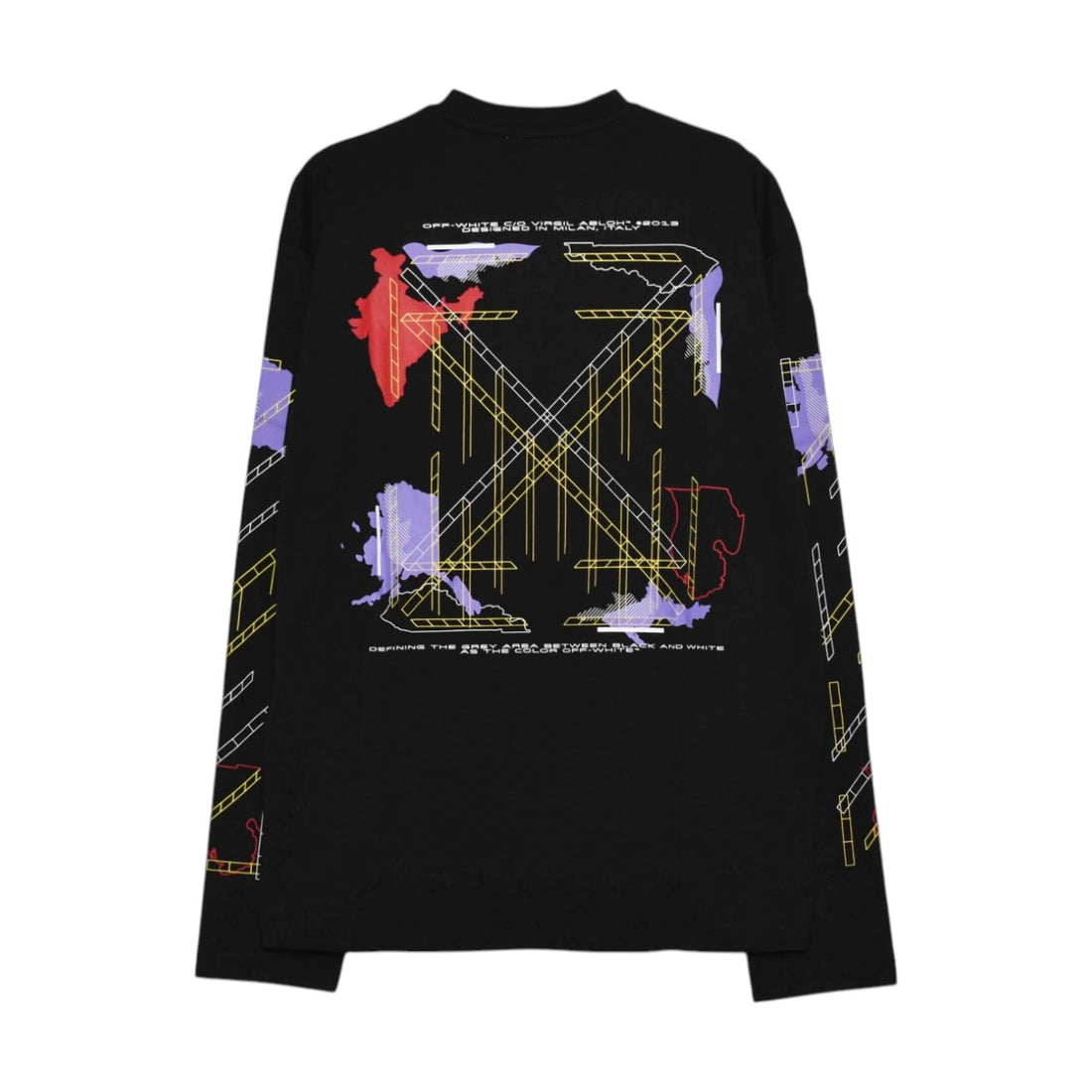[Off-White]ARCHIGEOGRAPHY ARROW SKATE L/S TEE(OMAF26-RTW0092)