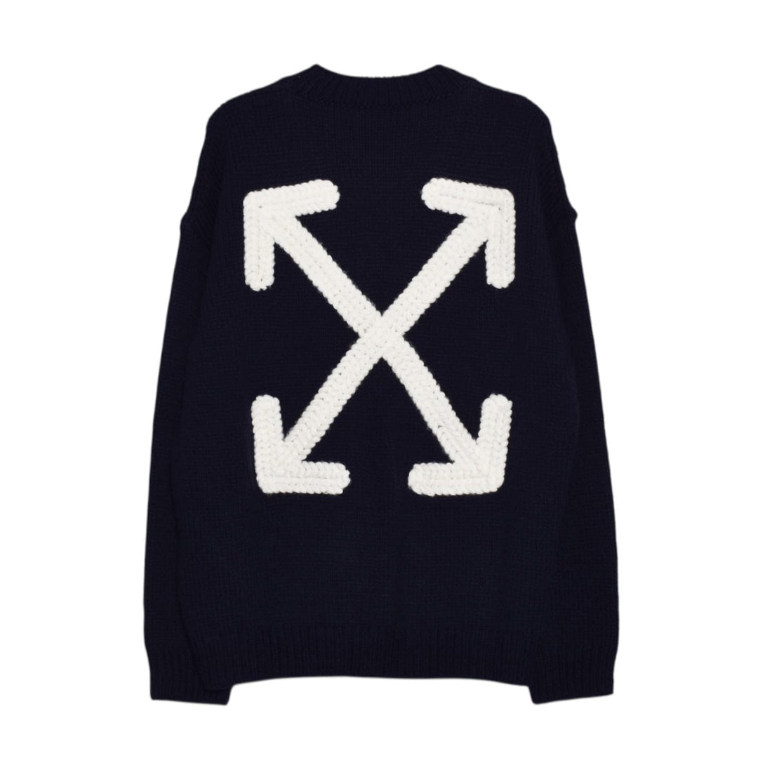 [Off-White]ARROW MAXI EMB KNIT CREWNECK(OMHF-RTW0245)