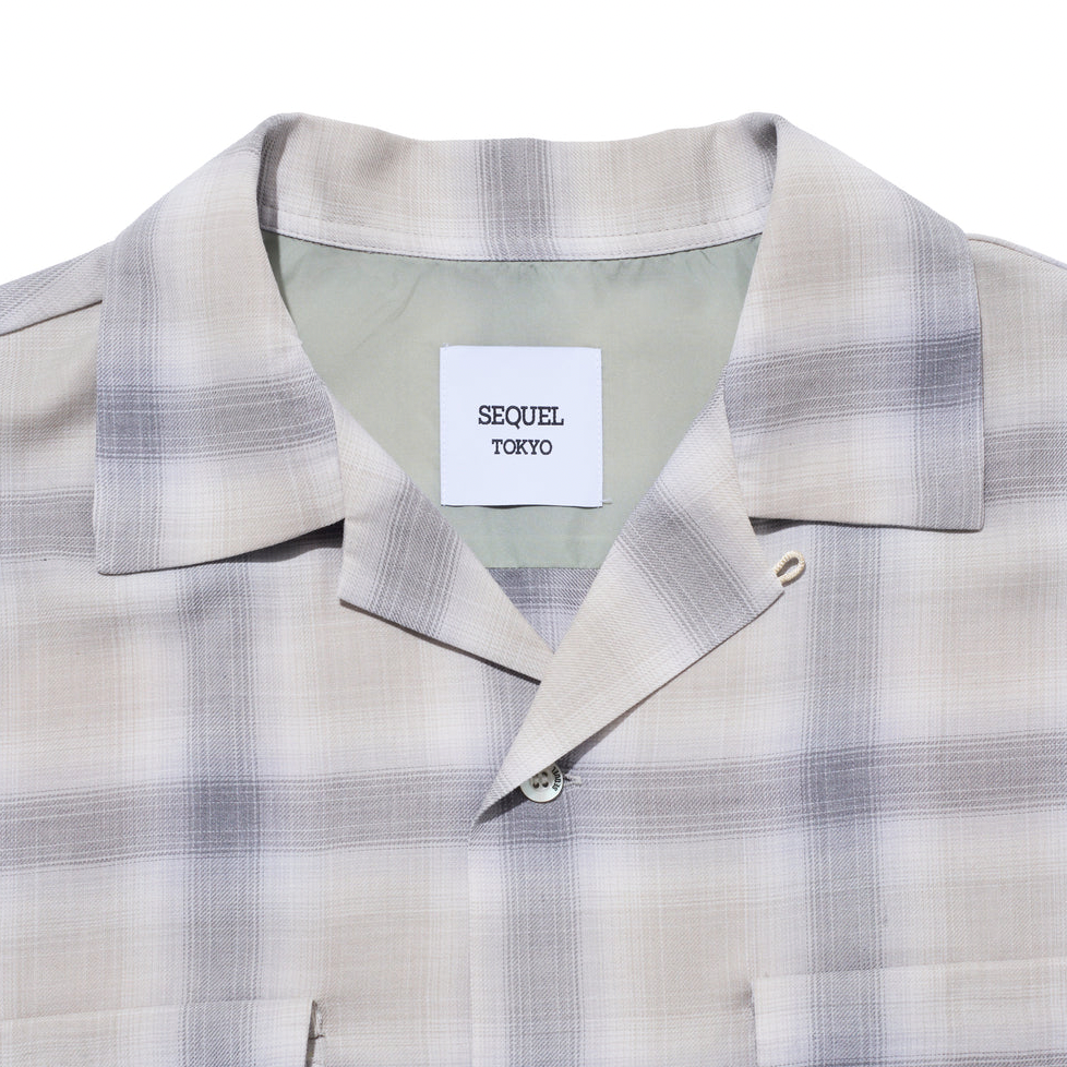 [SEQUEL]OPEN COLLAR SHIRT(SQ-26AW-SH-01)