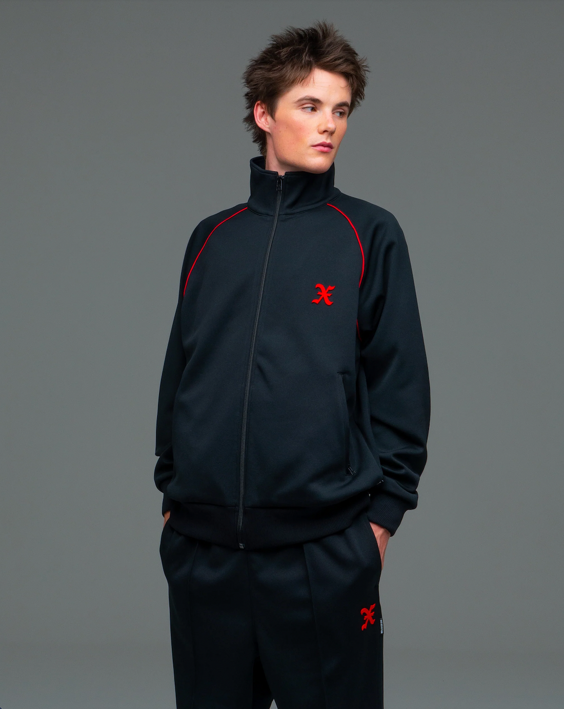 [GOD SELECTION XXX]Initial Logo Piping Track Jacket (GX-S26-CS-10)