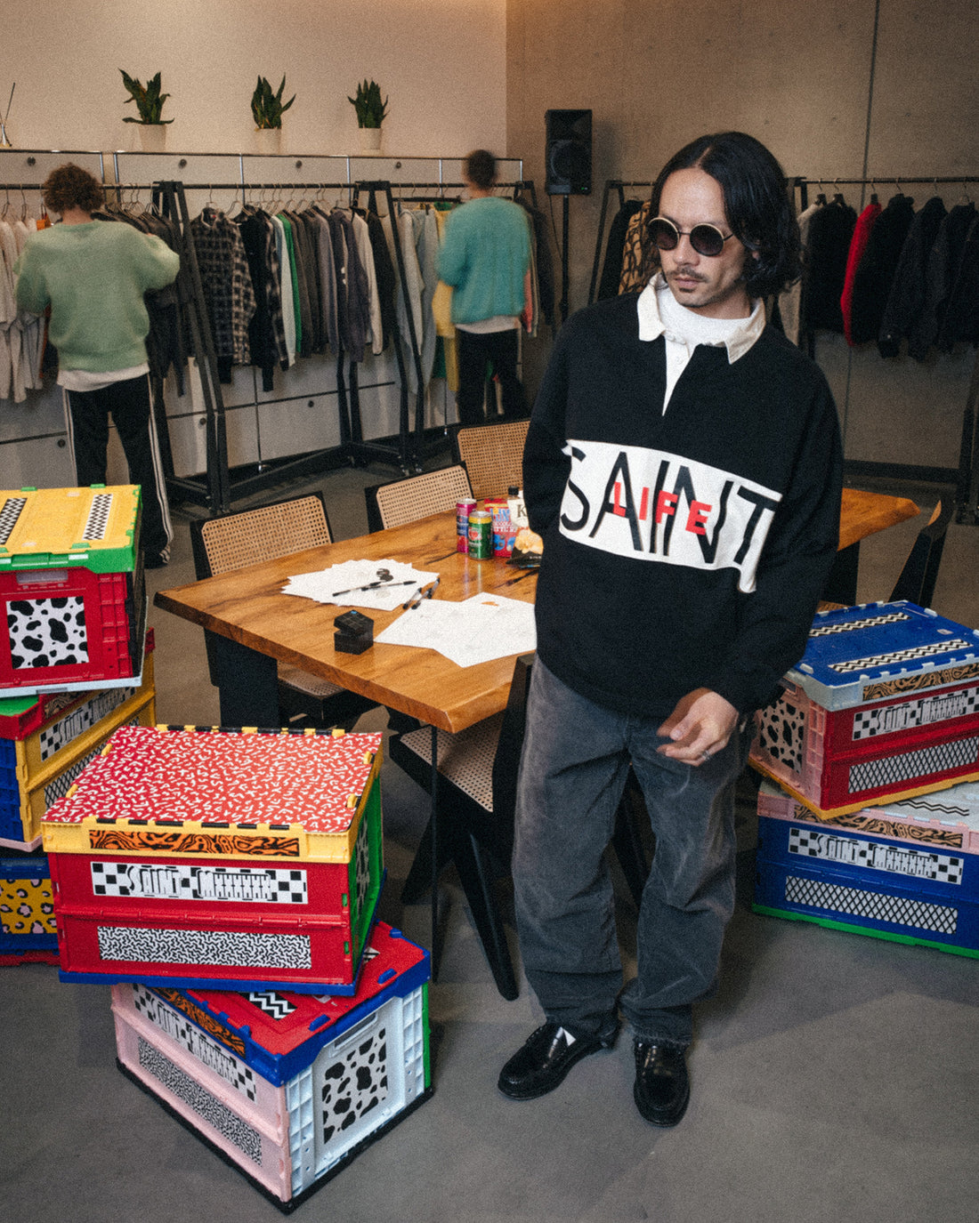 [SAINT Mxxxxxx]LS POLO SHIRT/SAINT LIFE(SM-MK1-0000-023)