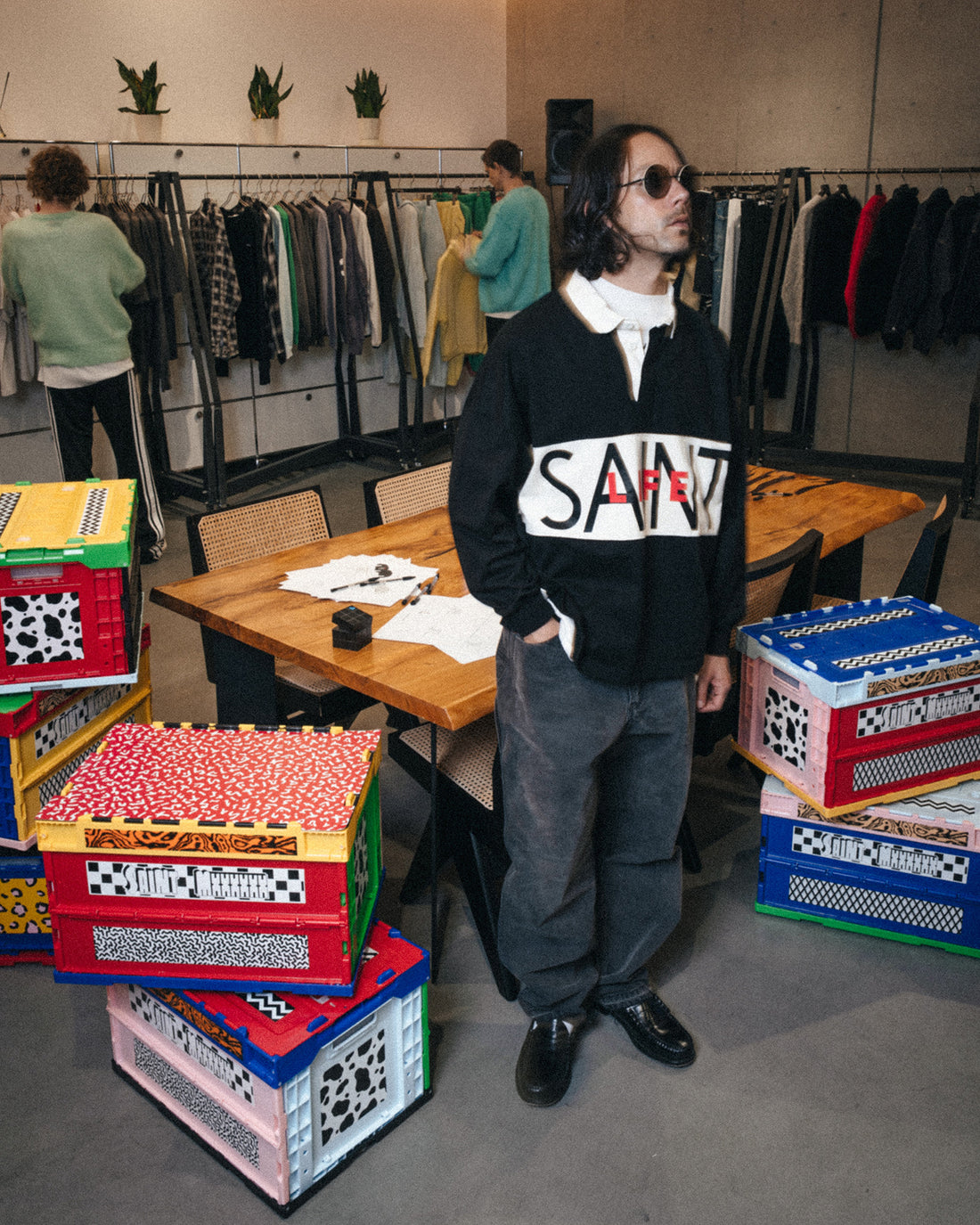 [SAINT Mxxxxxx]LS POLO SHIRT/SAINT LIFE(SM-MK1-0000-023)