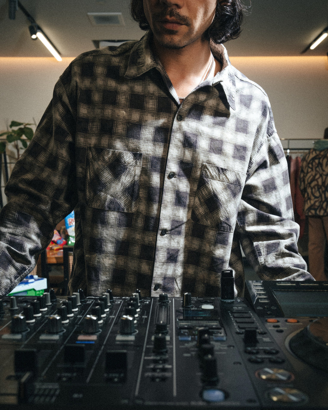 [SAINT Mxxxxxx]PRINT CHECK SHIRT(SM-MK1-0000-026)