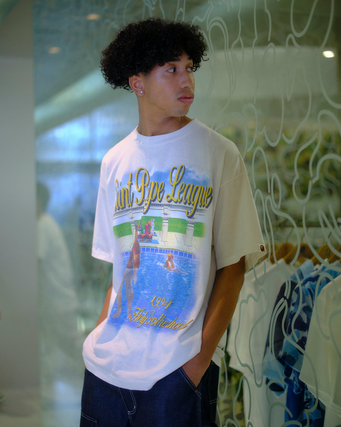 [SAINT Mxxxxxx]BAPE_SS T-SHIRT/POOL(SM-MK1-0000-C35)