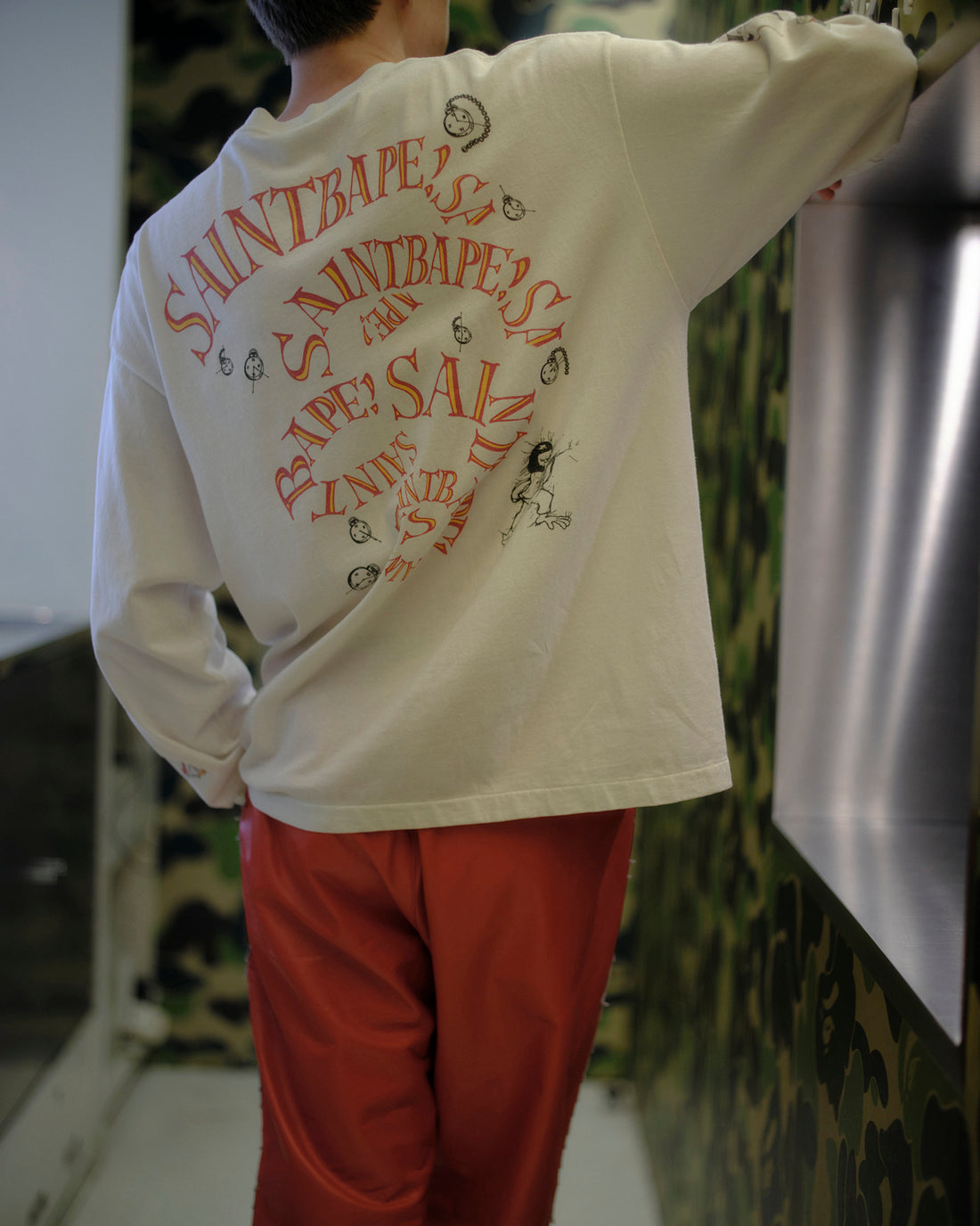 [SAINT Mxxxxxx]BAPE_LS T-SHIRT/RUNNING(SM-MK1-0000-C38)