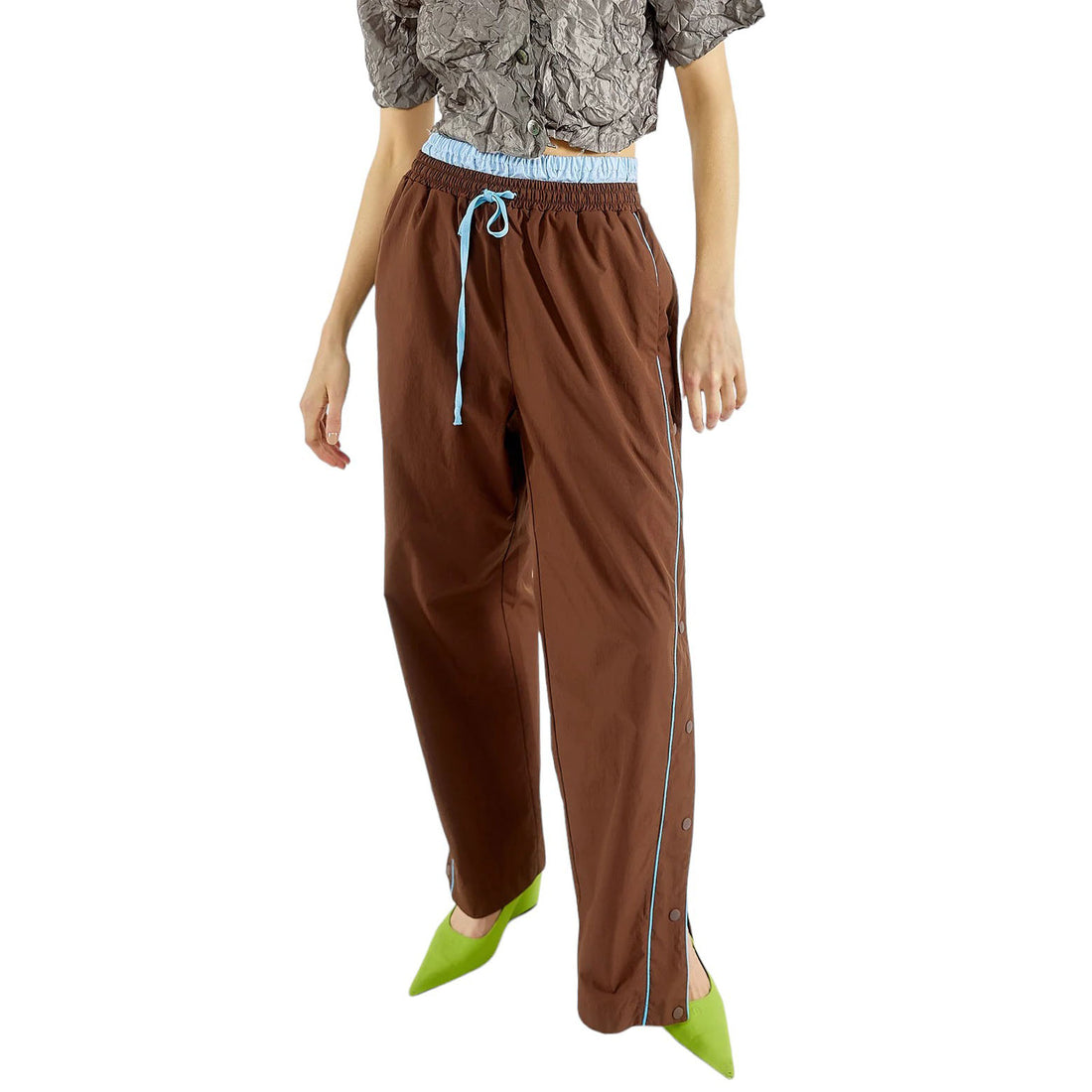 MAISON SPECIAL]Double Waist Side Button Pants/BROWN(21241465316 