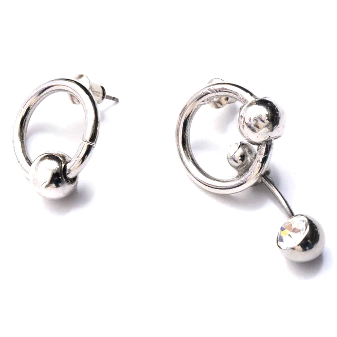 [MAISON SPECIAL]Asymmetry Circle Earrings/SILVER(21241665504)