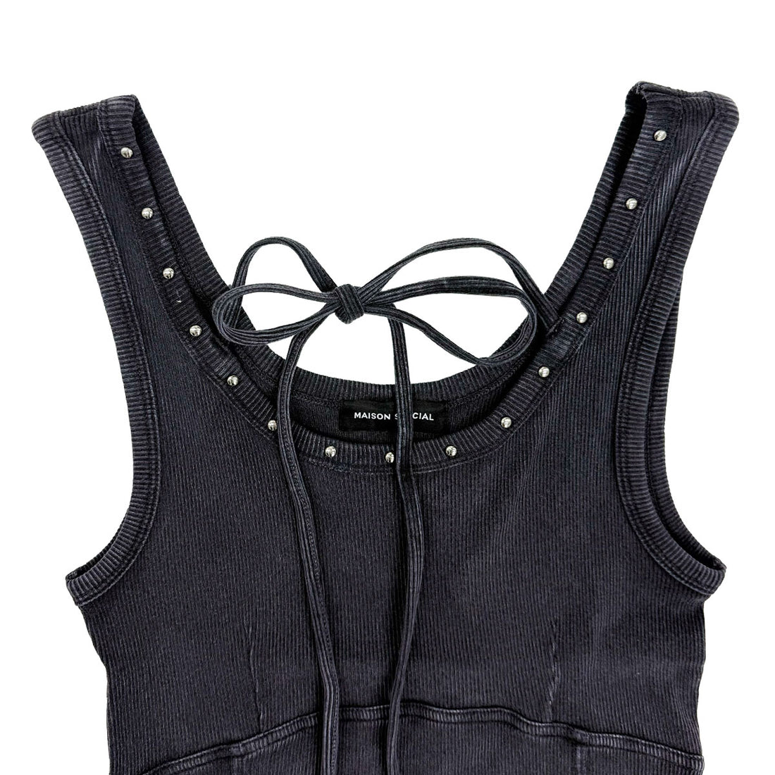 [MAISON SPECIAL]Pigment Processing Studs Tank Top/GRAY(21251415203)