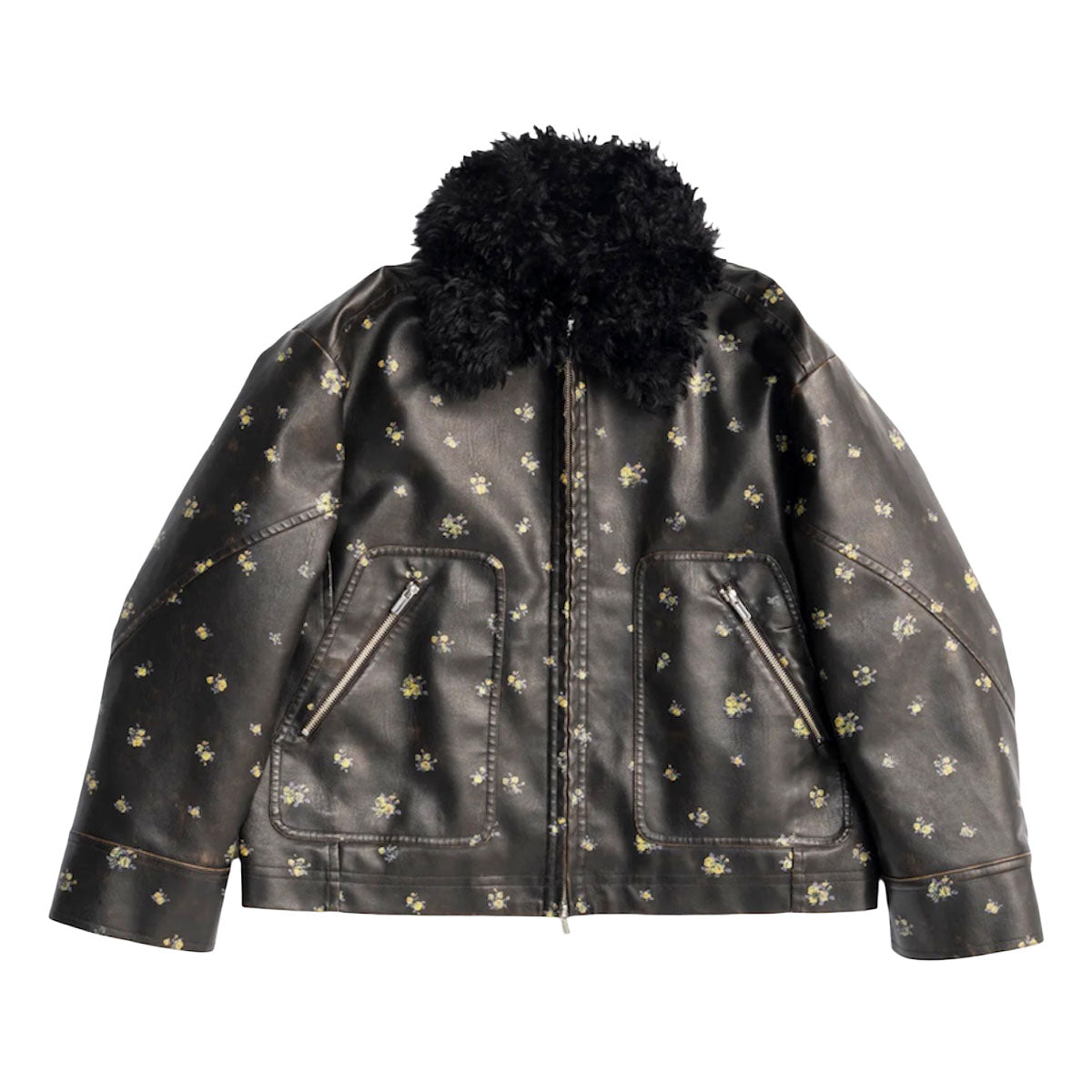 Maison Special ヴィーガンレザー2way ブルゾン ブラック Maison Special ヴィーガンレザー2way ブルゾン ブラック