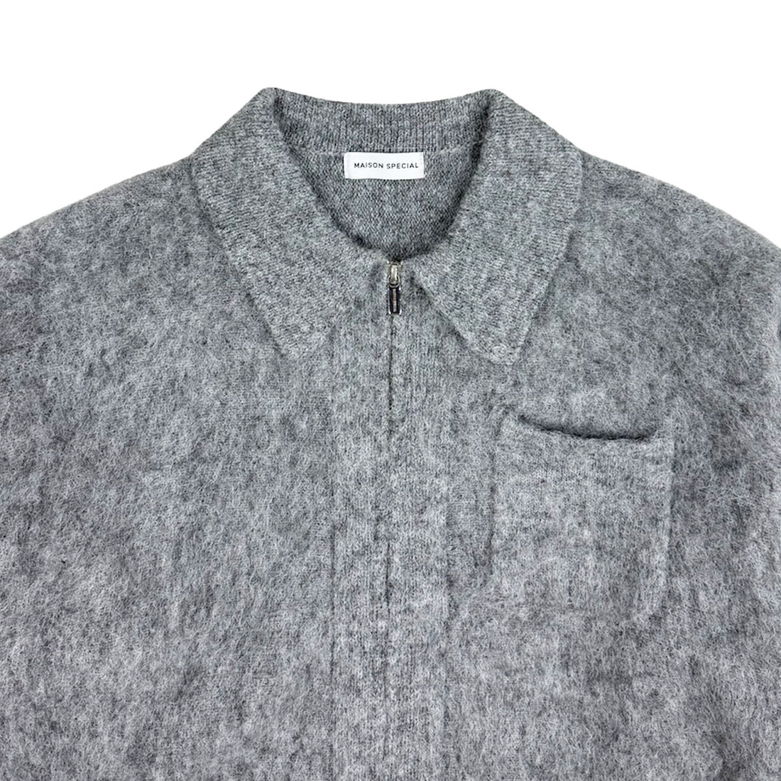 [MAISON SPECIAL]ステンカラージップニットカーデ/GRAY(21252365206)