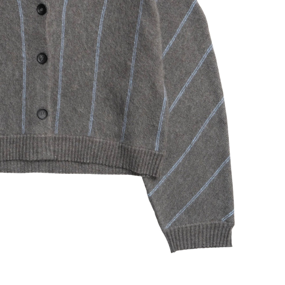 [MAISON SPECIAL]パワーショルダーフードニットカーディガン/GRAY(21252365810)