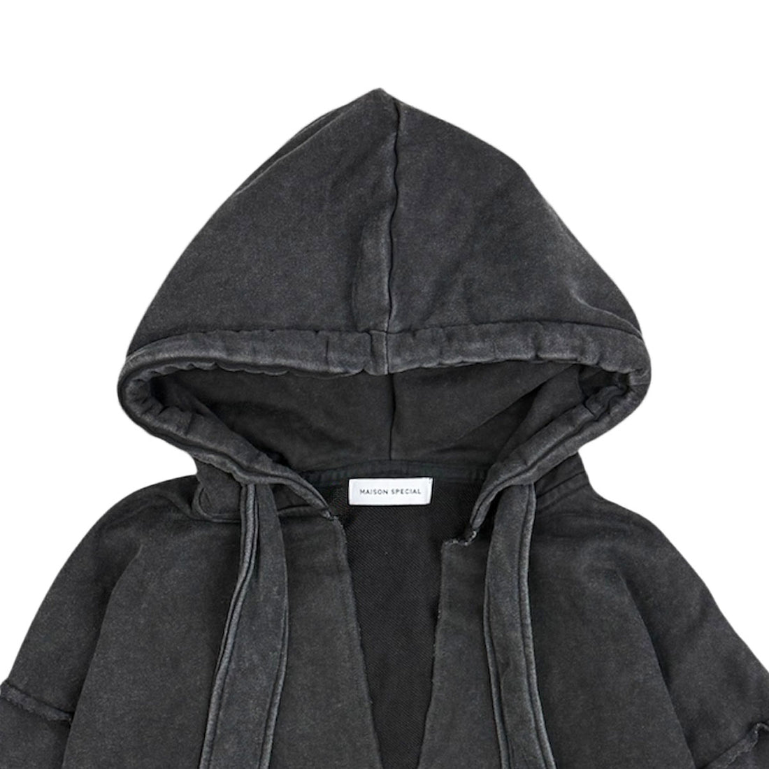 [MAISON SPECIAL]スリットリボンフーディ/BLACK(21252415201)