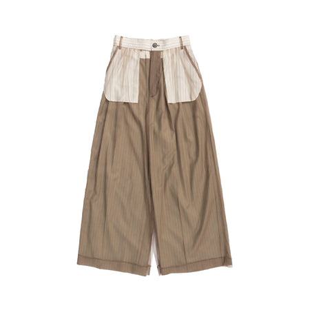 [MAISON SPECIAL]チュールレイヤードスラックス/BEIGE(21252465213)