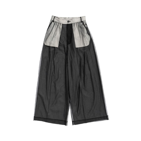 [MAISON SPECIAL]チュールレイヤードスラックス/GRAY(21252465213)