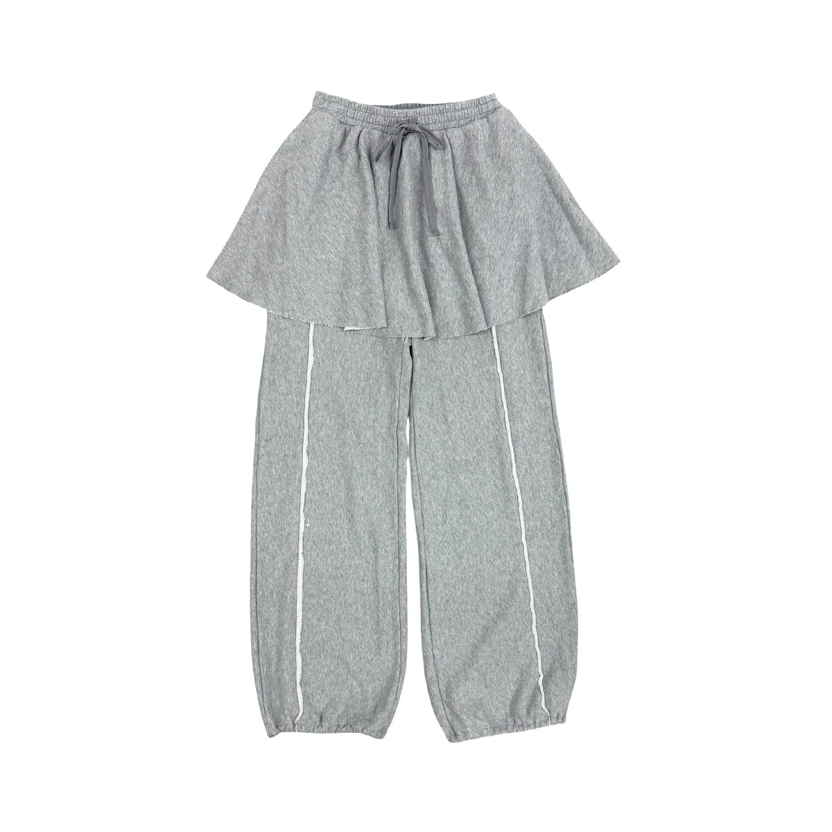 MAISON SPECIAL]フレアスカートレイヤースウェットパンツ/GRAY