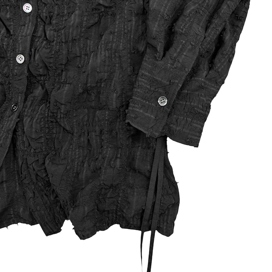 [MAISON SPECIAL]シャーリングシェイプシャツ/BLACK(21261315209)