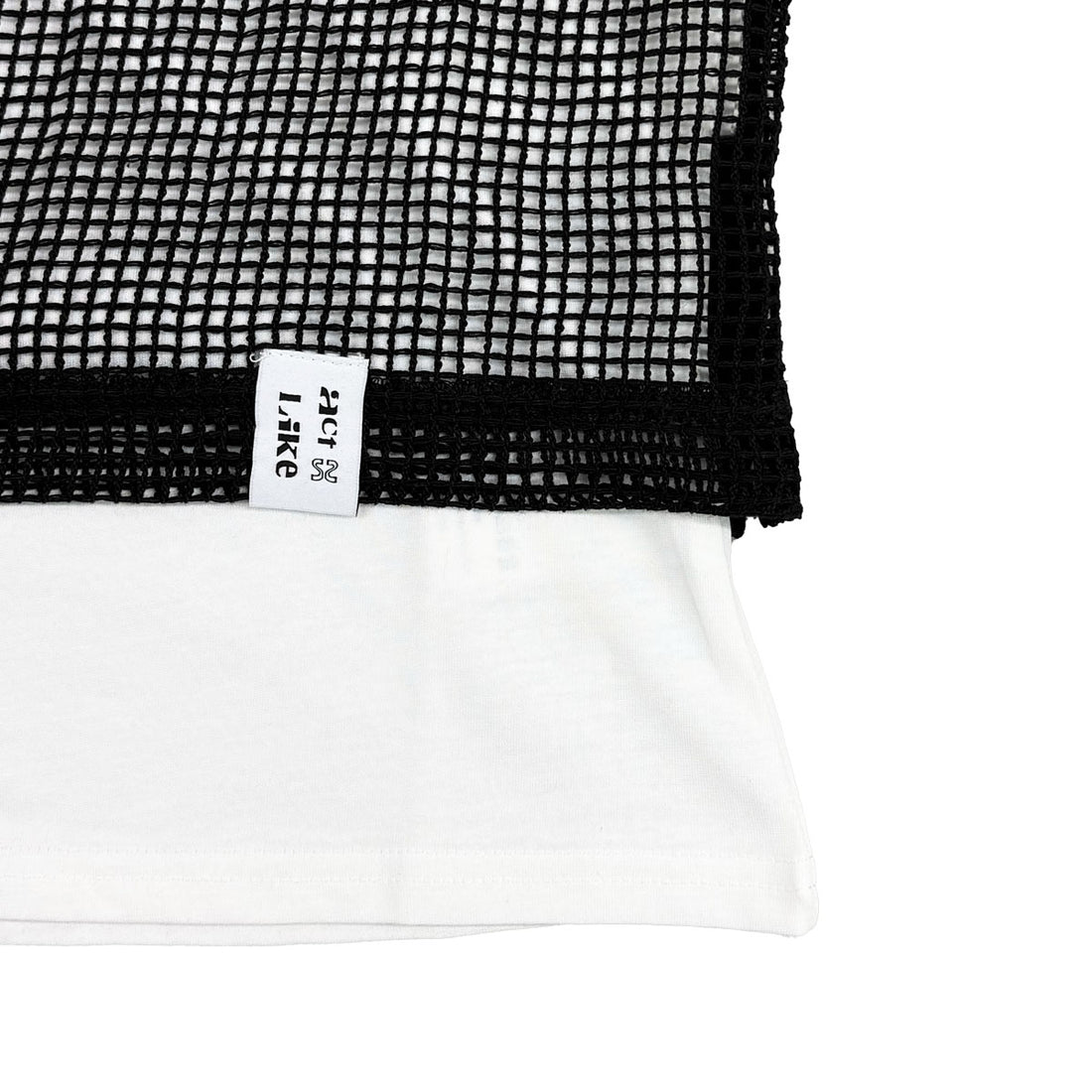 [MAISON SPECIAL]メッシュレイヤードTシャツ/BLACK(21261415311)