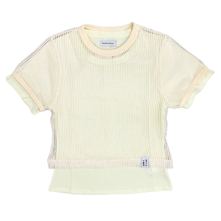 [MAISON SPECIAL]メッシュレイヤードTシャツ/WHITE(21261415311)
