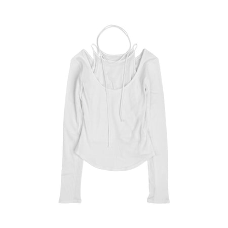 [MAISON SPECIAL]レイヤードリブトップス/WHITE(21261415807)