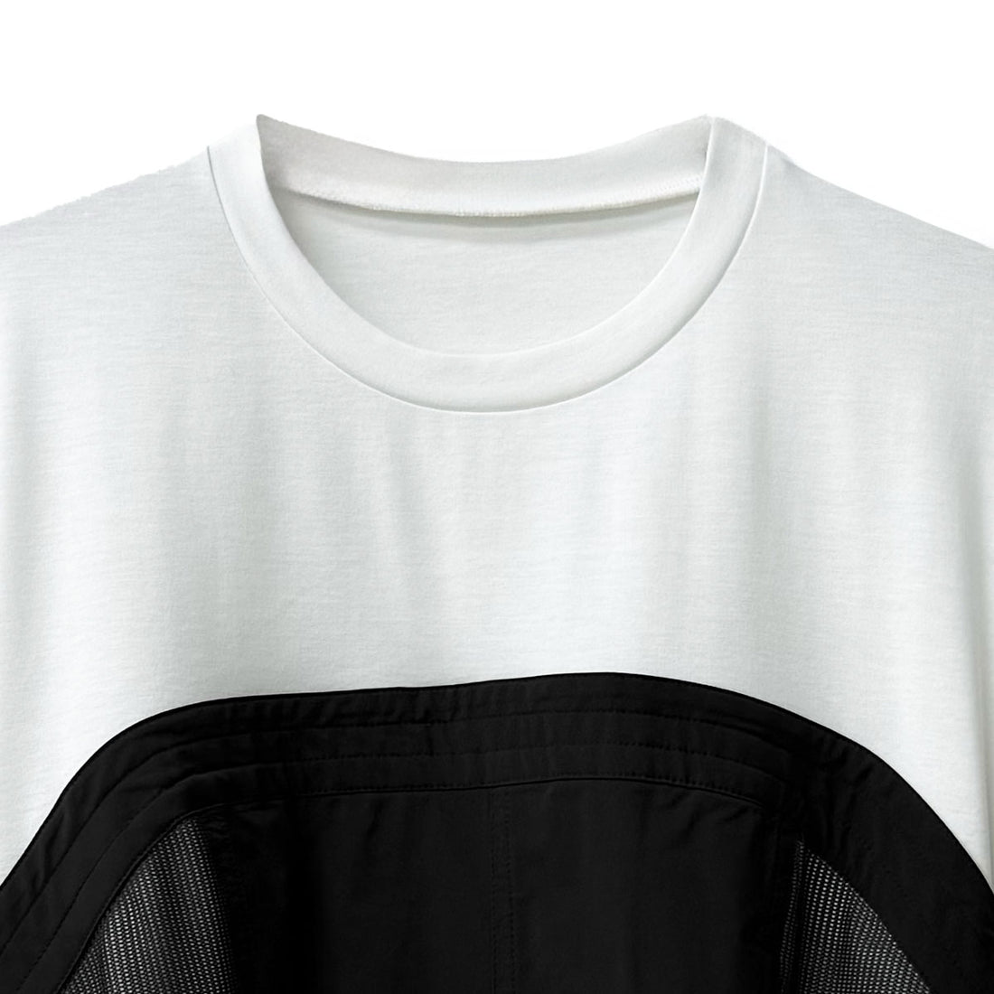 [MAISON SPECIAL]メッシュドッキングTシャツ/BLACK(21261415814)