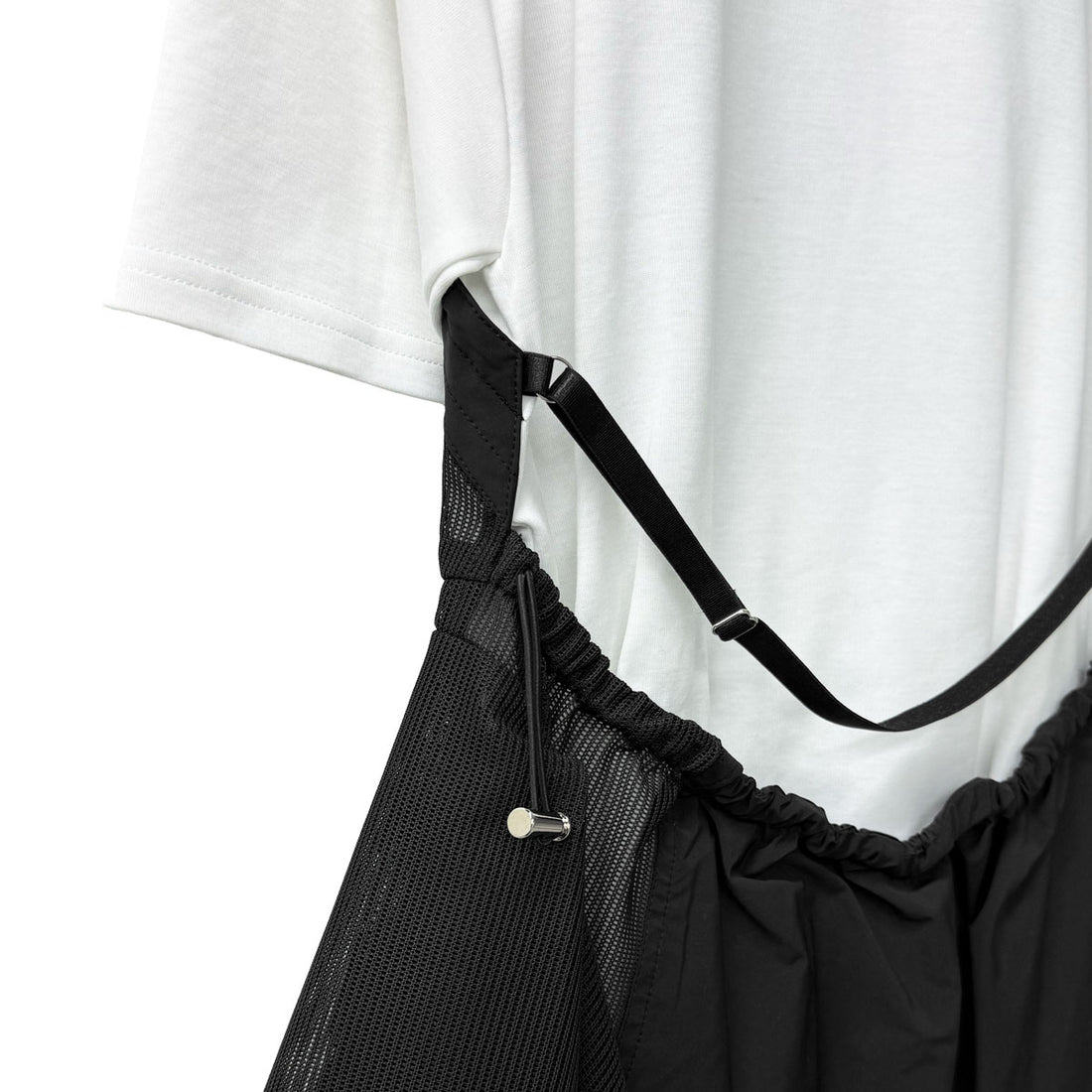 [MAISON SPECIAL]メッシュドッキングTシャツ/BLACK(21261415814)