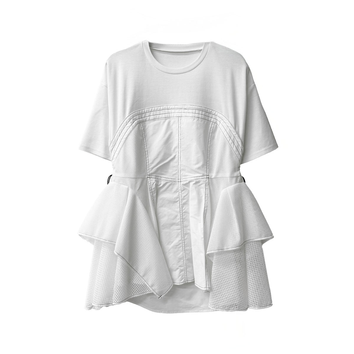 MAISON SPECIAL]メッシュドッキングTシャツ/WHITE(21261415814) – R&Co.