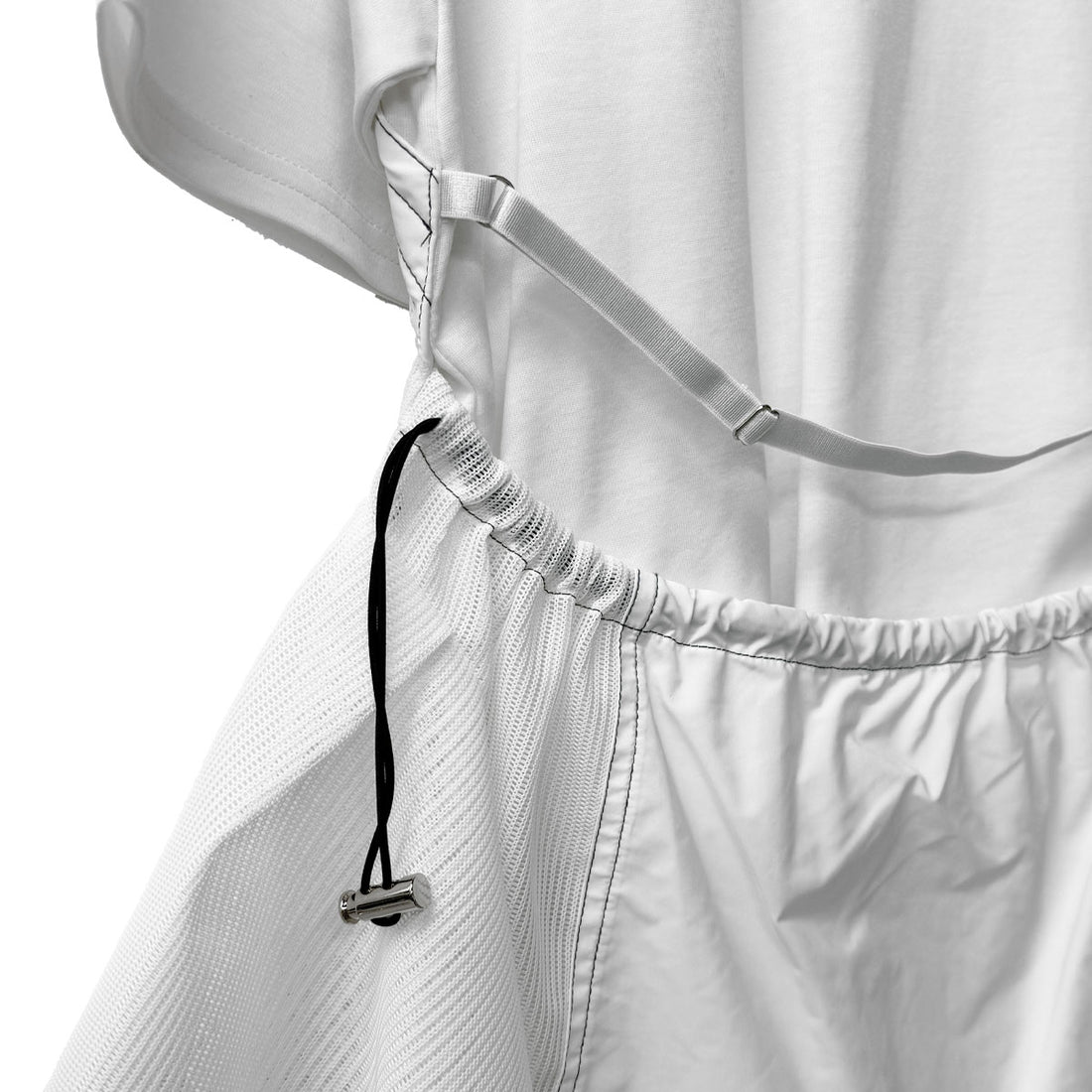 [MAISON SPECIAL]メッシュドッキングTシャツ/WHITE(21261415814)