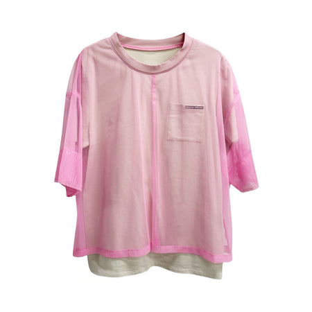 [MAISON SPECIAL]シアーレイヤードTシャツ/PINK(21261416304)