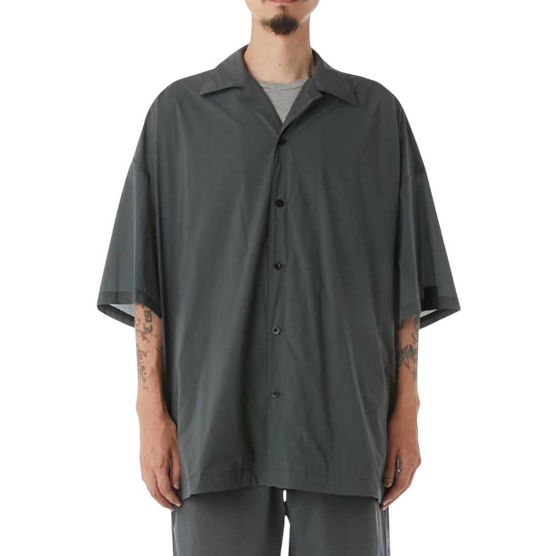 [N.hoolywood]HALF SLEEVE BIG SHIRT/NAVY(2251-SH55-005)