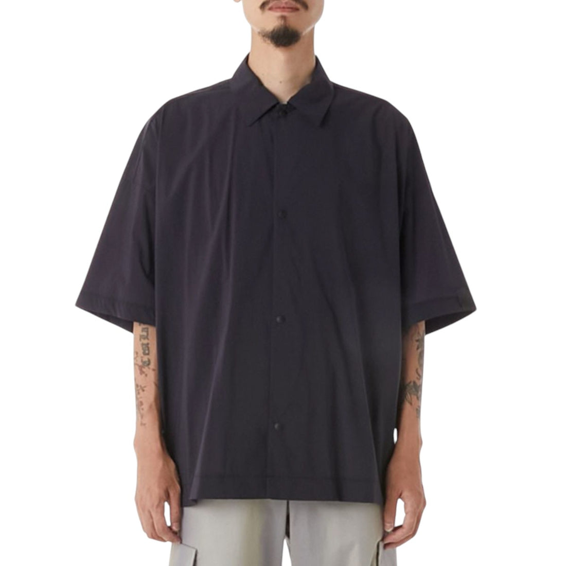 [N.hoolywood]HALF SLEEVE SHIRT/NAVY(2251-SH57-005)