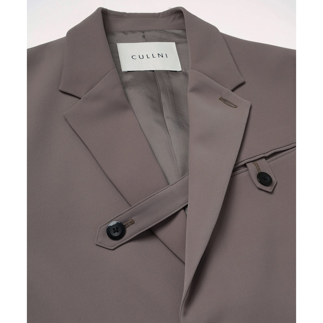 [CULLNI] Dry Double Cloth Slant Belt Tailored Jacket (26-SS-011B)