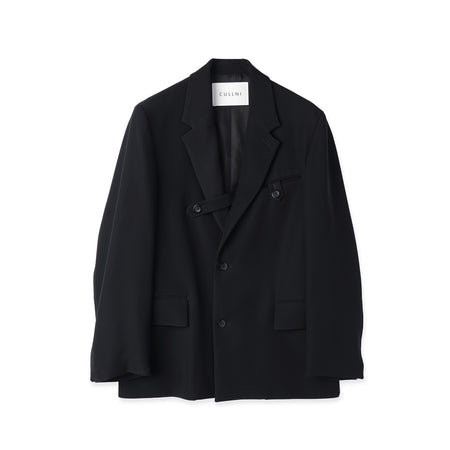 [CULLNI] Dry Double Cloth Slant Belt Tailored Jacket (26-SS-011B)