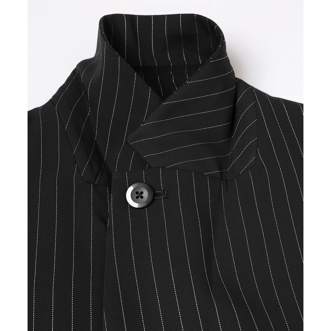 [CULLNI] Stripe Double Cloth Button-Tab Pocket Tailored Jacket (26-SS-012C)