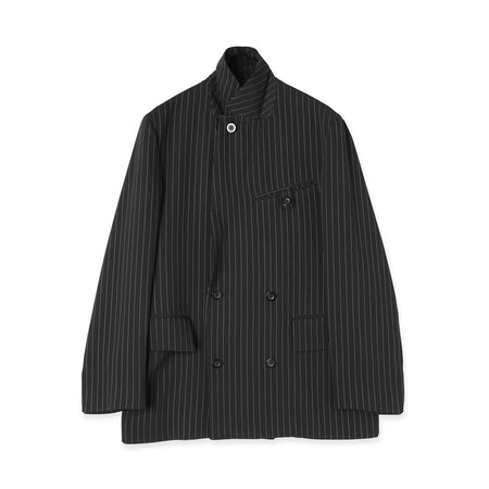 [CULLNI] Stripe Double Cloth Button-Tab Pocket Tailored Jacket (26-SS-012C)