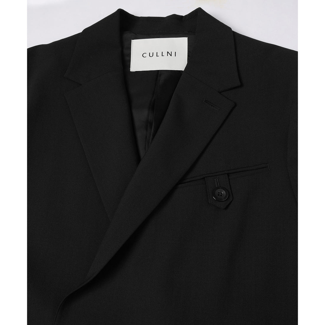 [CULLNI] Wool Dry Stretch Cloth Button-Tab Pocket Tailored Jacket (26-SS-012)