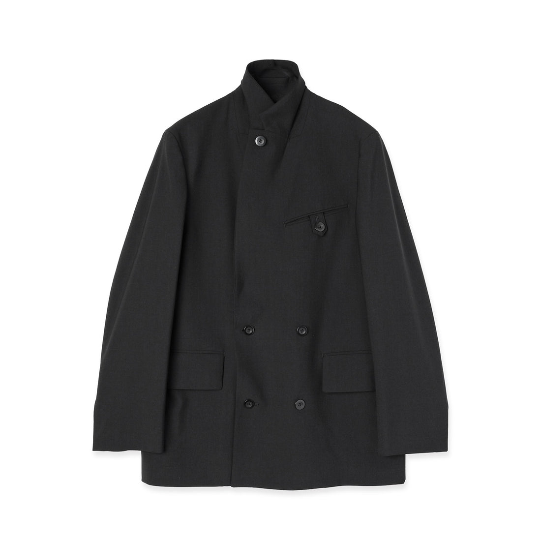 [CULLNI] Wool Dry Stretch Cloth Button-Tab Pocket Tailored Jacket (26-SS-012)