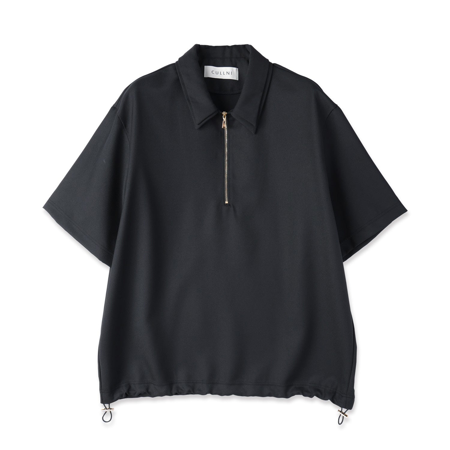 CULLNI] Dry Gabardine Layered collar Half Zip Shirt (26-SS-021