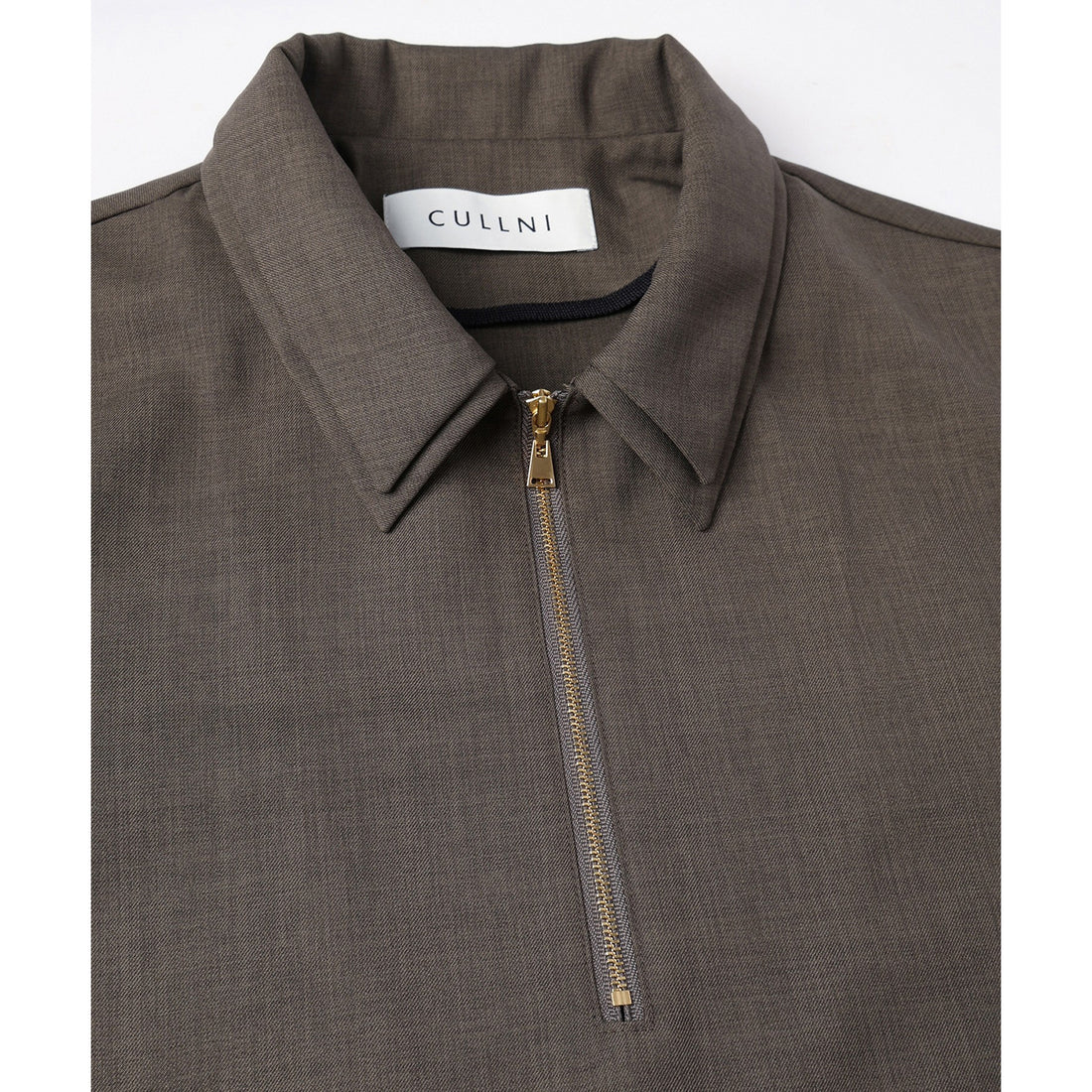 [CULLNI] Dry Gabardine Layered collar Half Zip Shirt (26-SS-021)