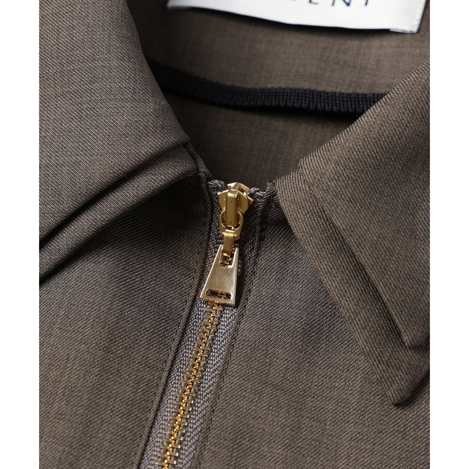 CULLNI 22-SS-021 ミリタリーポケットカーディガン サイズ1 CULLNI] Dry Gabardine Layered collar Half Zip Shirt (26-SS-021