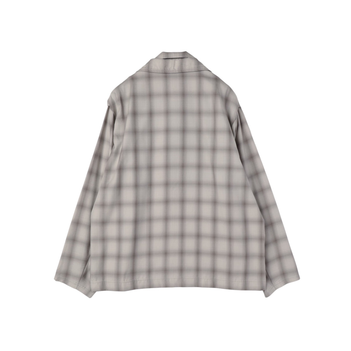 CULLNI]Ombre Check Half Zip Layerd Collar Pullover/GRAY(26-SS-025B