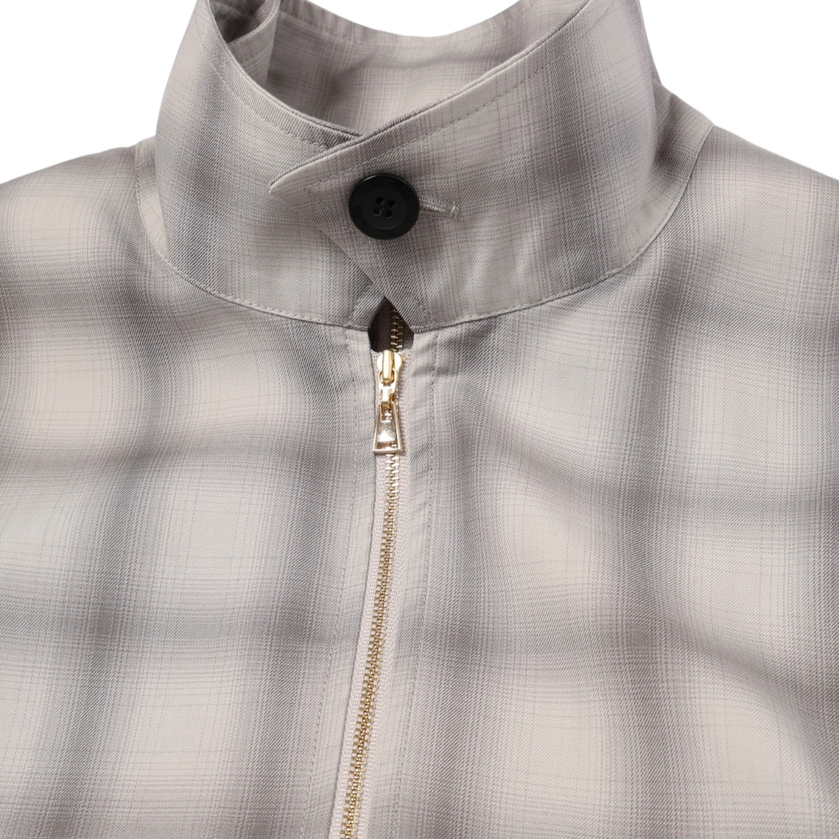 CULLNI]Ombre Check Half Zip Layerd Collar Pullover/GRAY(26-SS-025B