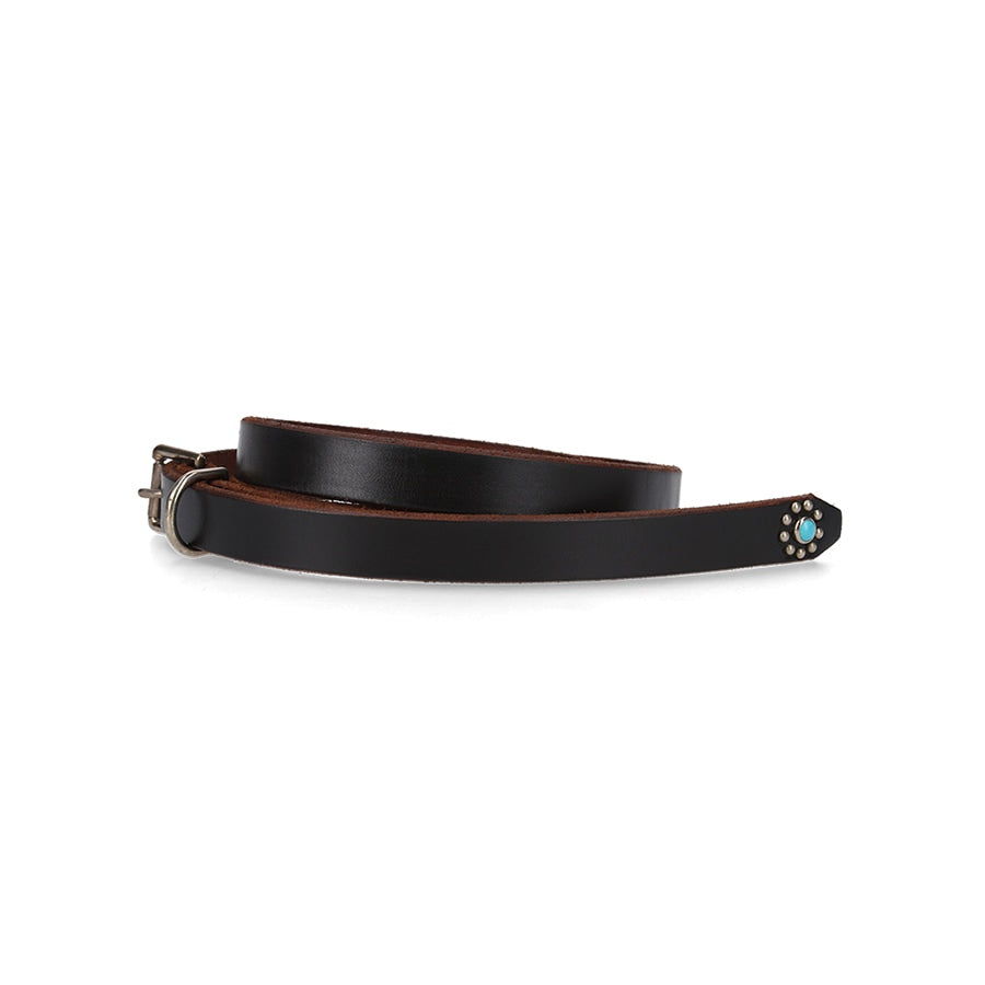STANDARD CALIFORNIA]HTC Belt #25th 1Point End Flower Turquoise