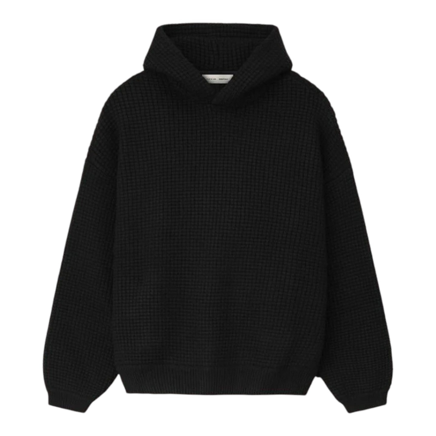 ESSENTIALS]Heavy Waffle 90's Hoodie/Vintage Black(192HO254361F