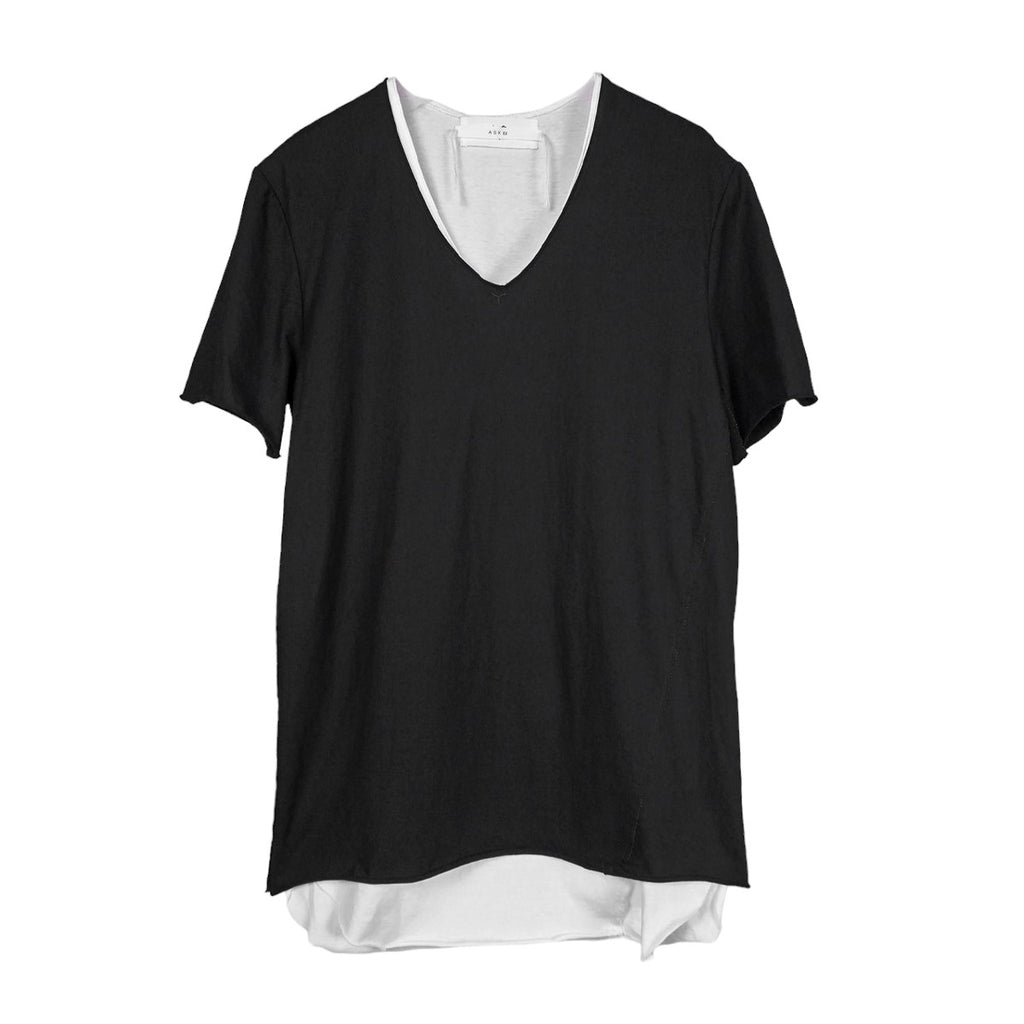 ASKYY]LAYERED CUTSEW 0TH/BLACK/WHITE(391RS4) – R&Co 