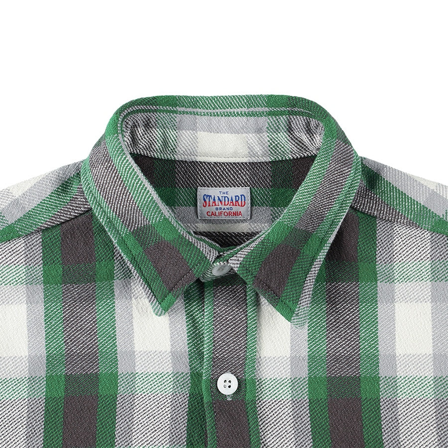 [STANDARD CALIFORNIA]SD Heavy Flannel Check Shirt/Green(SHOLA270)