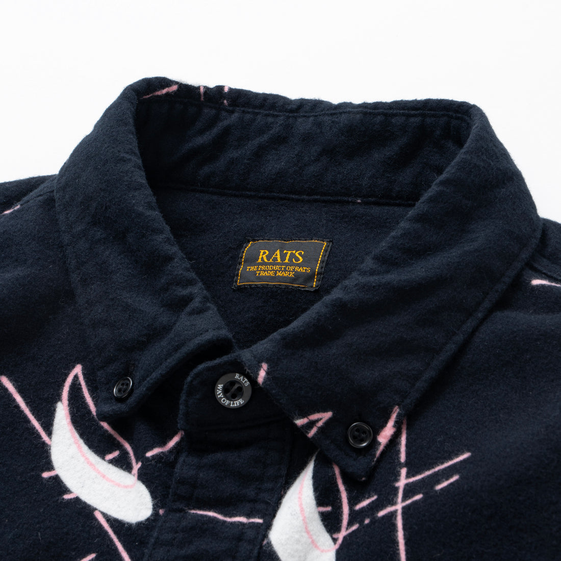 RATS]ATOMIC FLANNEL B.D SHIRT/BLACK – R&Co 
