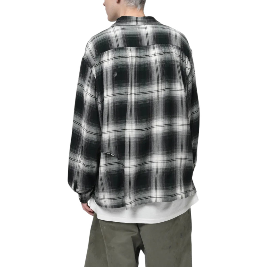 [BOWWOW]REMADE RAYON PLAID SHIRT AGED(BW261-RRPS)